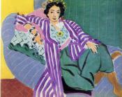 穿紫色条纹衣服的奴婢 - 亨利·马蒂斯